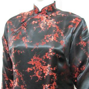 XXL Black & Red Oriental Cheongsam